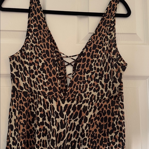 Vintage Silky Leopard Print Vanity Fair Maxi Slip Dress Chemise Slinky Gown - Picture 15 of 16